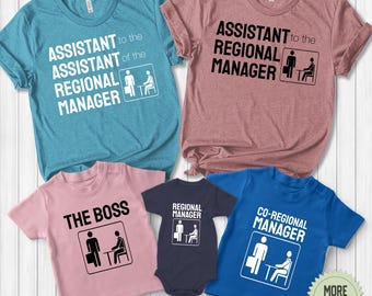 Matching Regional Manager Shirts, Assistant To The Regional Manager Shirt, The Office Shirt, Fathers Day Gift, Matching Family Shirts BXLY47