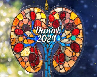 Anatomical Floral kidneys Christmas Ornament, Christmas Gift, Unique Gift for Dialysis Nurse, Kidney doctor Gift, Kidney Nurse Gift D1NK15