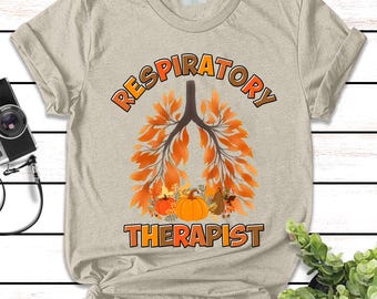 Respiratory Therapist Fall Shirt, Thanksgiving Respiratory Therapy Shirt, Fall Lung Shirt,Lung Squad Shirt,Spooky Pulmonologist Shirt CYJL72