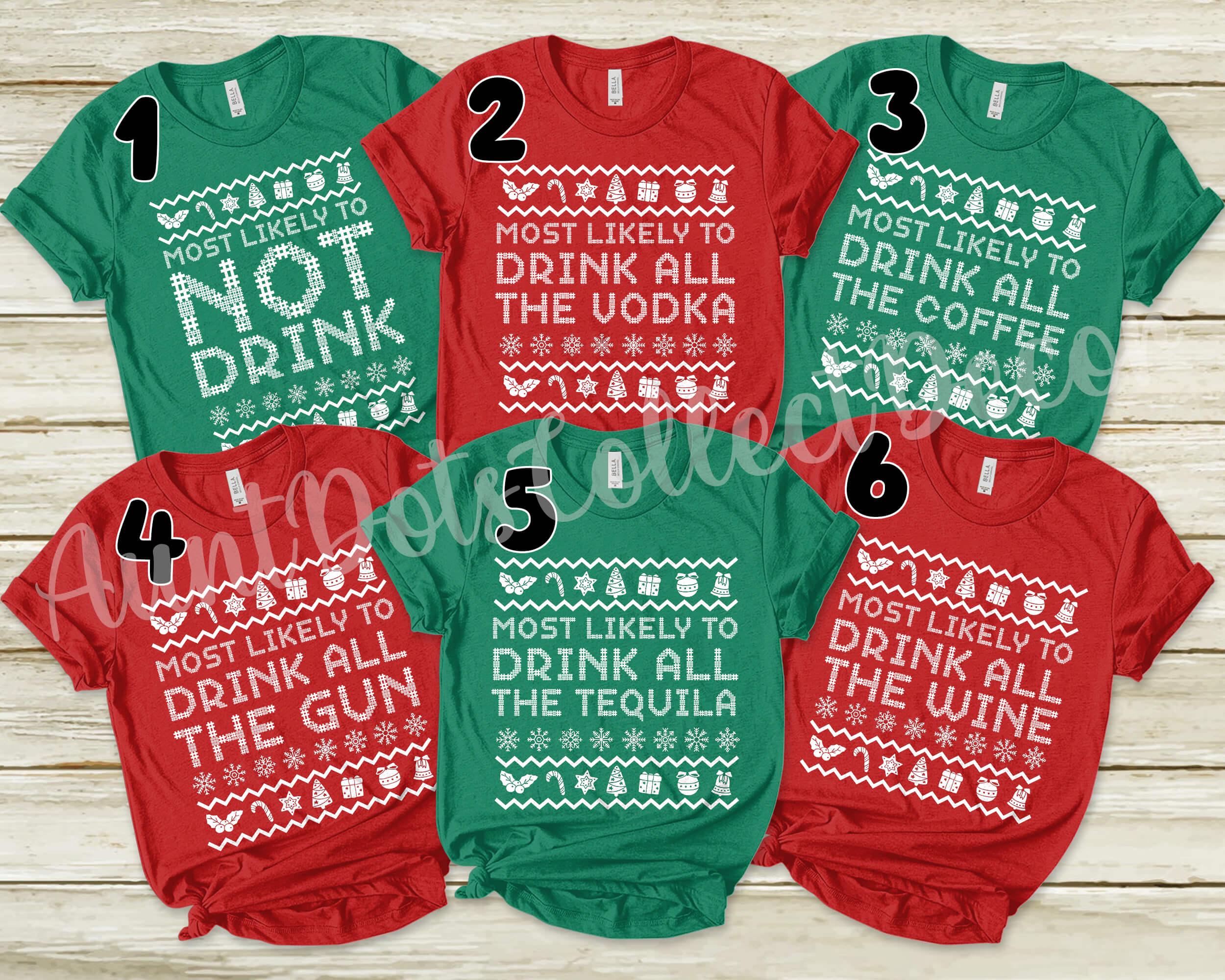 Discover Christmas Shirt, Family Christmas Shirt, Most Likely To Custom Christmas T Shirt