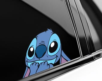 Stitch Peeker Peeking Sticker Car Decals Waterproof Weatherproof Vinyl Laptop Decals Classic Disney Characters Lilo and Stitch D2HI27