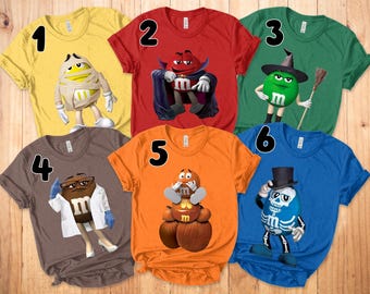 Candy Matching Shirt, M and M Matching Family Shirt, Candy Group Shirt, M M Costume Matching Shirt, Family Birthday Party Shirt E-05092229