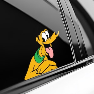 Pluto Peeker Peeking Sticker Car Decals Stickers Waterproof Weatherproof Vinyl Laptop Decals Classic Disney Characters D2HL01