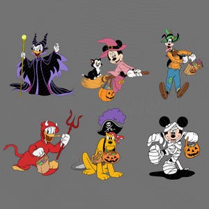 Mickey and Friends Halloween PNG, Halloween Mouse And Friends, Halloween Shirt Design, Mickey Halloween, Mickey Halloween, Minnie Mouse Png