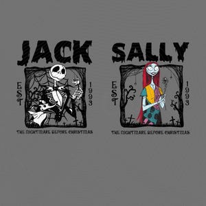 Jack And Sally In Heart PNG, Couple Jack And Sally PNG, The Nightmare Before SVG, Halloween Png