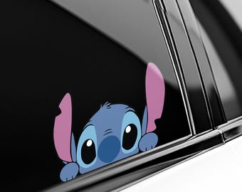 Stitch Peeker Peeking Sticker Car Decals Waterproof Weatherproof Vinyl Laptop Decals Classic Disney Characters Lilo and Stitch D2HL04