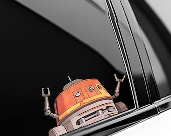 Pegatina de Chopper, C1-10P, vinilo de droide de Star Wars Rebels para coche, portátil, botella de agua, cuaderno, diario y agenda D2KQ04