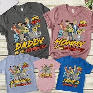 Personalized Wild Kratts Birthday Shirt, Wild Kratts Family Matching Shirt, Wild Kratts Kids Shirt, Custom Name And Age E-12012206