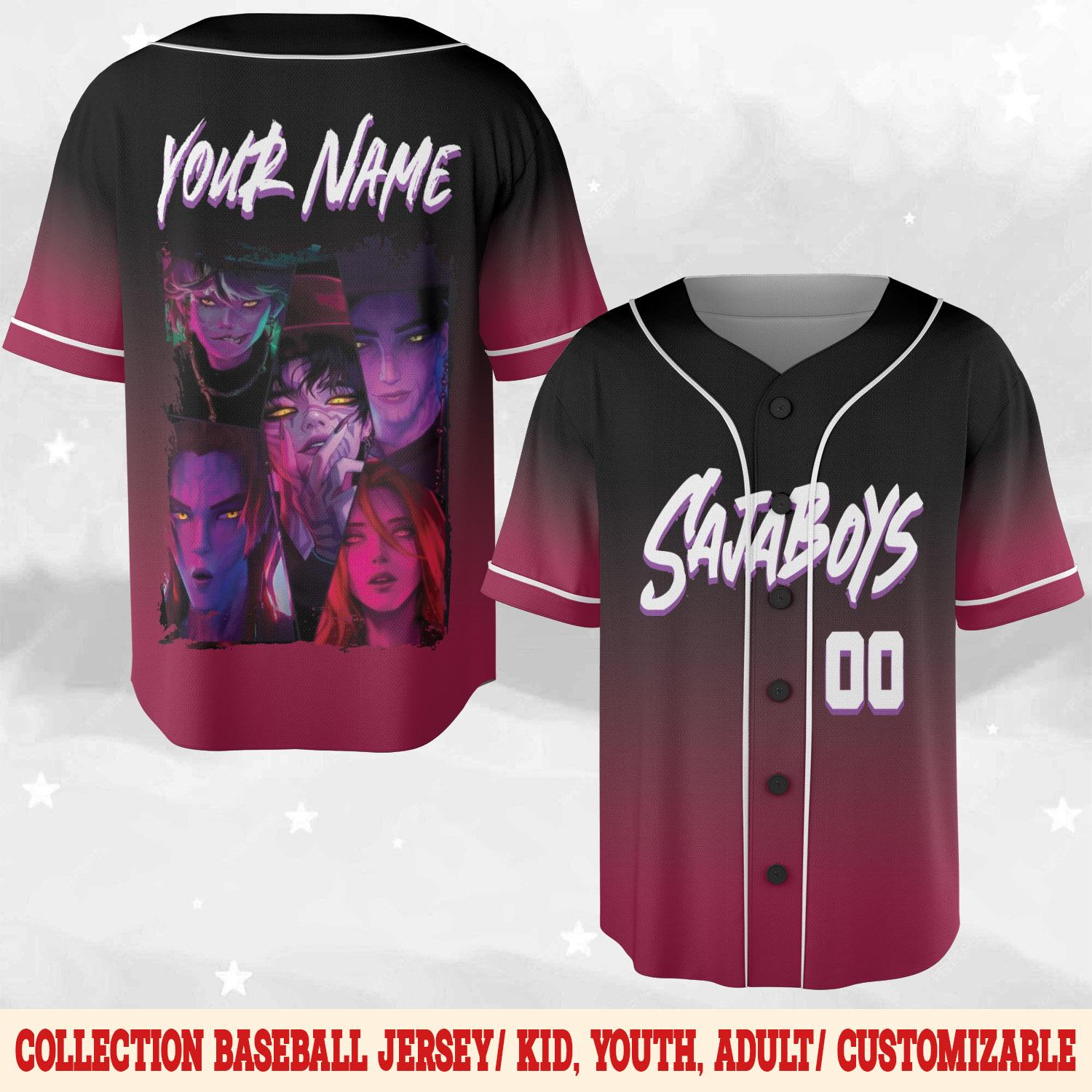 Discover Saja Boys Kpop Demon Hunters Custom Baseball Jersey Shirt, Kpop Boy Band Shirt