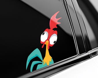 Pegatina de Moana que mira fijamente, divertida calcomanía para ventana de coche, pegatina de vinilo de Moana de Disney, paquete de pegatinas D2HI30