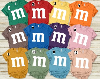 M&M Shirt, M and M Shirt, Group Family Shirt, Halloween Matching Shirt, Family Shirt, Bella Canvas, Candy Tee,Funny Shirt,Party Shirt E1KW12
