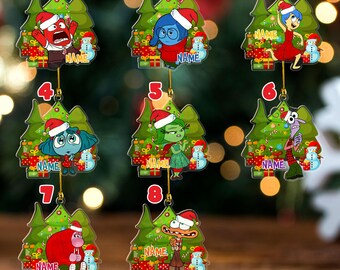 Personalized Disney Disney Inside Out 2 Christmas Ornament, Custom Name Family Christmas Tree Ornament,Kids Name Christmas Gift 2025 E2NW06