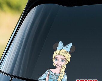 Pegatinas de Disney Frozen, Princesa Elsa, Anna y Sven resistentes al agua, pegatinas para portátil, decoración de botellas de agua, scrapbooking, diario G5SY11-1