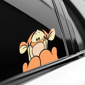 Winnie The Pooh Peekaboo Peeker Peeking Car Window Decals,Bumper Waterproof Vinyl Stickers, Disney Winnie The Pooh, Pack Stickers D2HK27