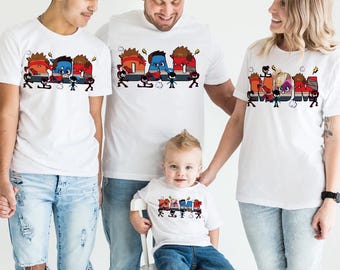 Ninja Family Birthday Shirts, Personalized Ninja Matching Family Shirt, Custom Name Ninja Birthday Family Shirt NGOW03