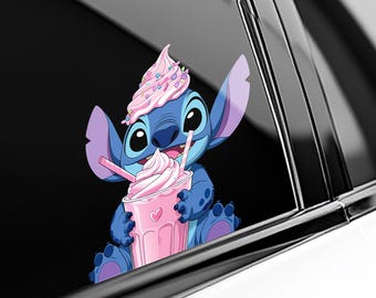 Stitch Peeker Peeking Sticker Car Decals Waterproof Weatherproof Vinyl Laptop Decals Classic Disney Characters Lilo and Stitch D2HI28