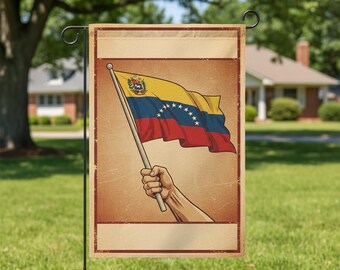 We Stand With Venezuela Protest Garden Flag, Political Flag, Latin America Solidarity, Freedom Statement Flag, Anti Trump B-03012604