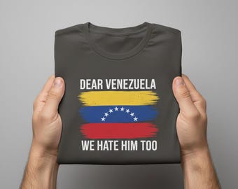 We Stand With Venezuela T-Shirt, Anti Trump Shirt, Democrat Shirt, Venezuelan Flag Solidarity Tee, Venezuela Shirt B-03012608