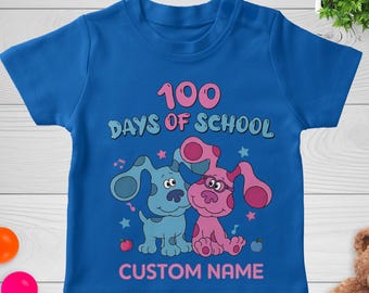 Blues Clues 100 Days Of School Shirt | Blues Clues Cartoon 100th Of School Shirt | Personalized Blues Clues School Shirt C1NU11