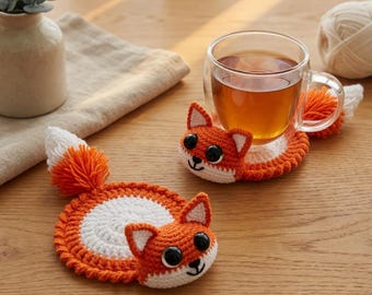 Posavasos de ganchillo con múltiples ranas, posavasos con diseño de animales, decoración de escritorio hecha a mano, regalo divertido para inauguración de casa, tapete estético para bebidas R-20042612