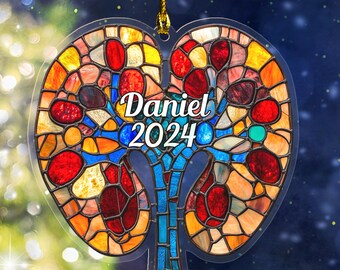 Anatomical Floral kidneys Christmas Ornament, Christmas Gift, Unique Gift for Dialysis Nurse, Kidney doctor Gift, Kidney Nurse Gift D1NK15