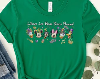 Laissez Les Bons Temps Rouler Disney Shirt, Mardi Gras Shirt, Mickey Co Tee, Fat Tuesday Tee, Carnival Shirt,Disney Mickey Friends C1NX02