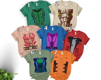 Avengers Halloween Costume Shirt, Superhero Halloween Shirt, Avengers Team Costume Shirt, Movie Characters Shirt, Group Shirt E-10052302