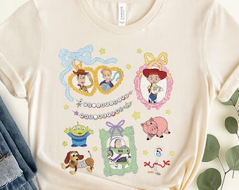 Coquette Disney Toy Story Land To Infinity and Beyond Shirt, Toy Story Characters Shirt Bow Toy Story Shirt Disneyland Trip Shirt G5QT43