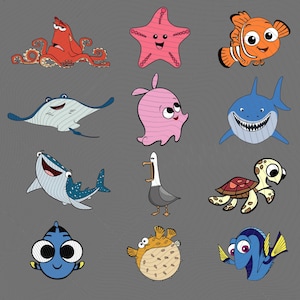 Finding Nemo | Finding Dory PNG Cliparts Bundle, Finding Nemo Sublimation Bundle, Finding Dory Nemo Cartoon Movie Themed Birthday Party PNG