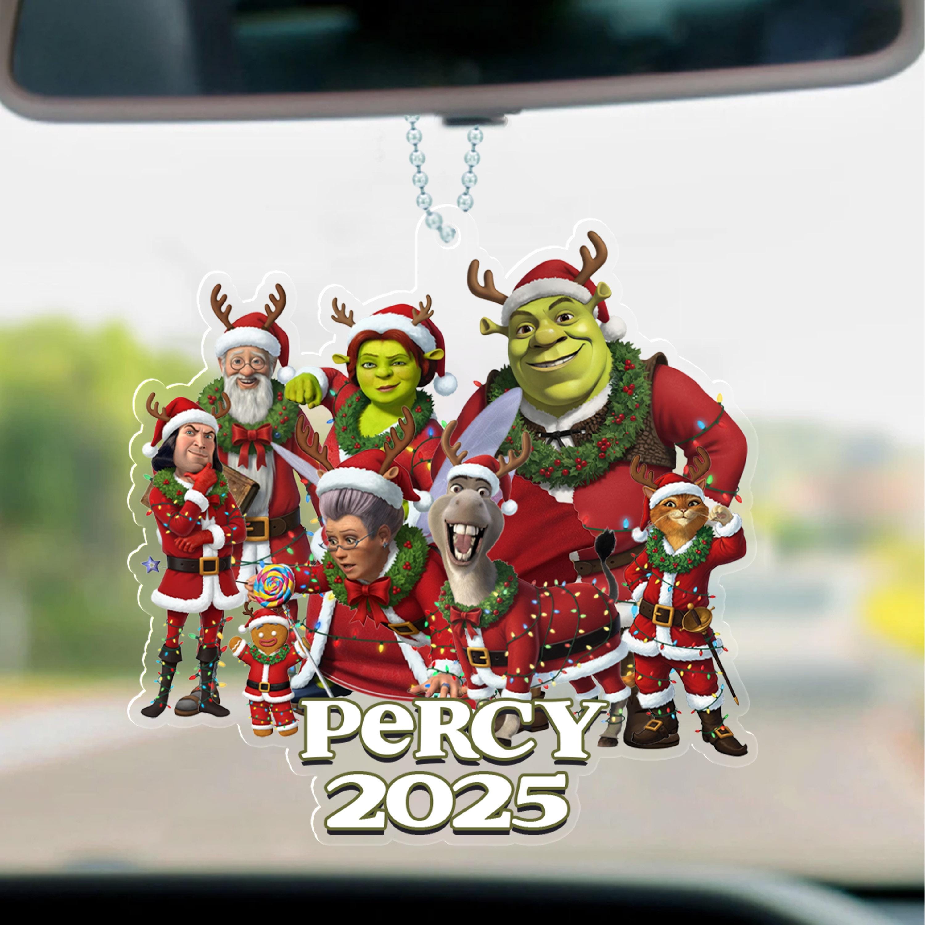 Discover Personalized Shrek Christmas Ornament, Fiona Donkey Lord Farquaad Gingerbread Shrek Xmas Gifts