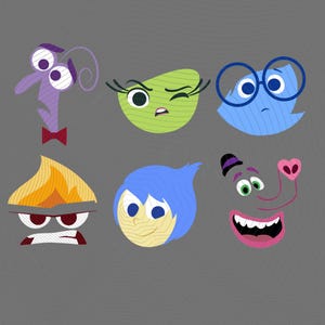 Inside Out 2 PNG, Inside Out 2 Clipart bundle, Inside Out 2 Download, Inside Out PNG, Anger Joy Sadness Embarrassment Anxiety, Envy