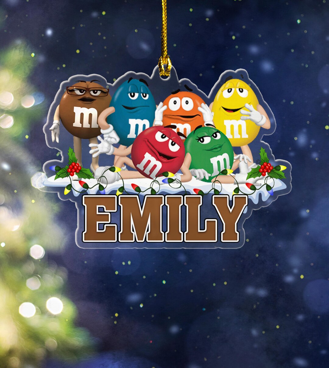 M&M Christmas Ornaments, M and M Ornament Set Ornament, Christmas Gift ...