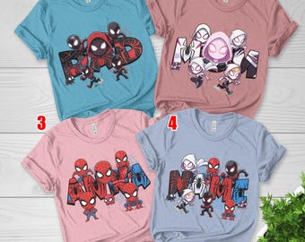Personalized Spidey and His Amazing Friends T-shirt, Custom Name Spiderman Hero Shirt, Hero Party Tee, Spidey Birthday Toddler Shirt C1M415