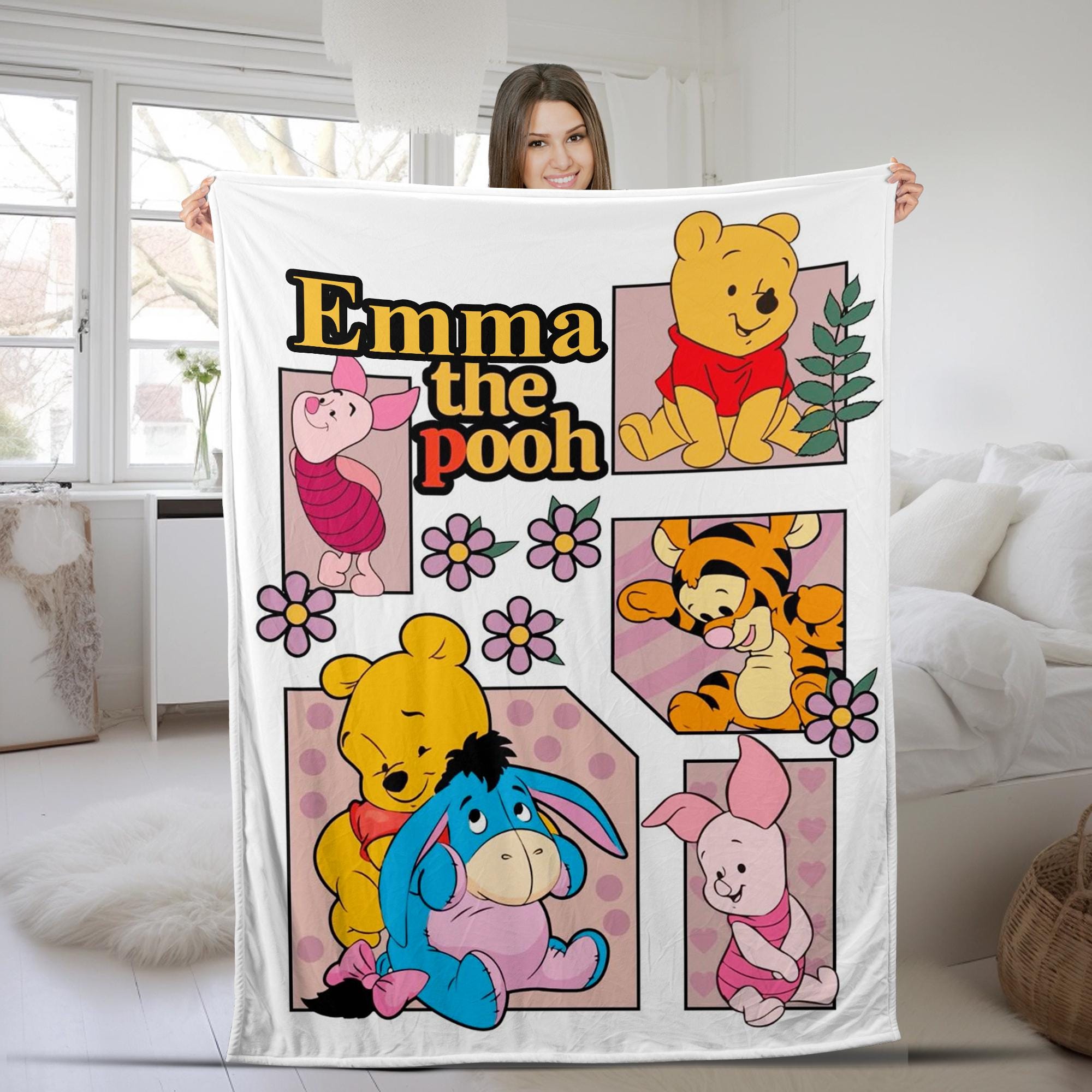 Discover Personalized Name Blanket, Personalized Classic Winnie the Pooh Blanket