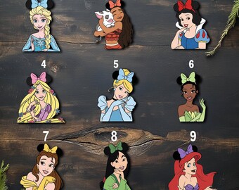 Pegatina de crucero inspirada en princesas de Disney, pegatina de viaje de Cenicienta, Bella y Rapunzel para niñas de Disney, pegatina para parachoques de ventana, pegatina para mirar fijamente G5SY11