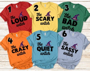 Personalized Witch Group Shirt, Halloween Matching Witch, Halloween, Teacher Matching Costumes, Nurse Group Shirt, Witch Costume E-08092207