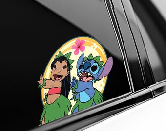 Stitch Peeker Peeking Sticker Car Decals Waterproof Weatherproof Vinyl Laptop Decals Classic Disney Characters Lilo and Stitch D2HI26