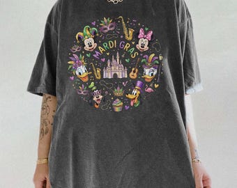 Mickey and Friends Disney Mardi Gras Shirt, WDW Disneyland Castle Happy Mardi Gras Carnival, New Orleans Fat Tuesday Mardi Gras C1NX01