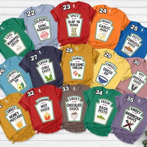 Group Condiments Shirt, Matching Condiment Costume Shirt, Ketchup And Mustard Shirts, Group Halloween Costume BYJJ18