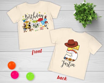 Toy Story Birthday Party Shirt, Two Infinity Beyond Birthday Shirt, Birthday Toddler Shirt, Custom Name 2nd Birthday T-Shirts G5QZ15