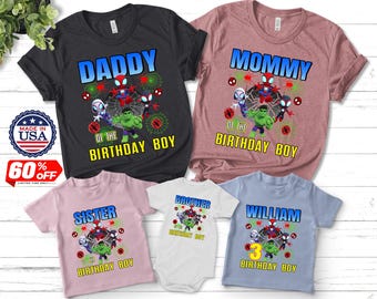 Spidey and His Amazing Friends Birthday Shirt, Spiderman shirts Custom Kids shirts, Spidey Shirt, Birthday Boy Shirt birthday boy T-16052303
