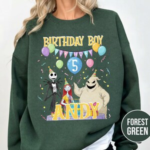 Personalized Nightmare Before Christmas Birthday Sweatshirt, Jack Skellington 5th Birthday Andy Sweatshirt, Disney Halloween Shirt JCPB06-2 bild 12