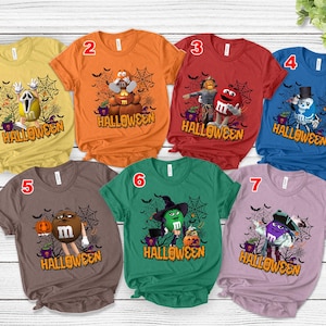 M&M Candies T Shirt, M And M Matching Family Shirt Group shirt halloween candy halloween costumes Halloween M M Family Costume Shirt E1KX09