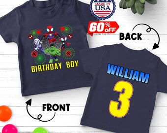 Spidey and His Amazing Friends Birthday Shirt, Spiderman shirts Custom Kids shirts, Spidey Shirt, Birthday Boy Shirt birthday boy T-16052303