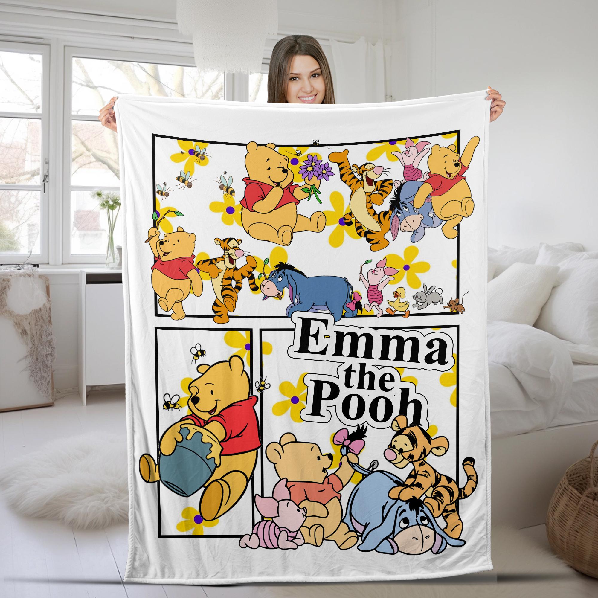 Discover Personalized Name Blanket, Personalized Classic Winnie the Pooh Blanket