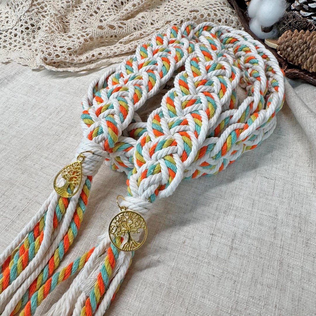 Personalized Handfasting Cord, Custom Handmade Braided Rope, Green ...