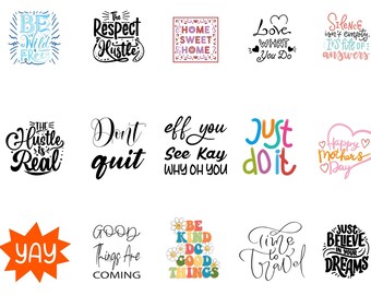Positive Affirmation Stickers | Motivational Words Decals | Inspiring Quotes for Journals & Planner, Trendy stickers