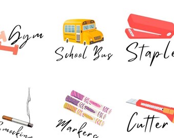 Daily Routine Vinyl Stickers – Waterproof Planner, Journal, Scrapbook Decals