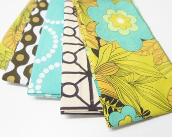Fabric Squares Bundle – 20x20 Scrap Pack, Mod Floral Prints