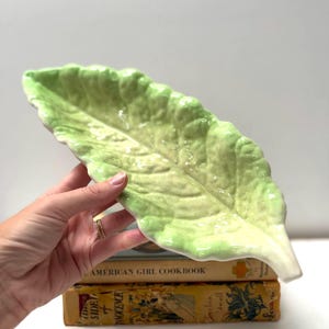 Plat à chou/laitue verte vintage Royal Winton Grimwades, Angleterre, style majolique